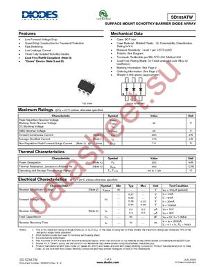 SD103ATW-7 datasheet  